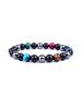 Triple Protection Natural Stone Beads Bracelet Tiger's Eye for Courage Obsidian for Grounding & Pyrite for Wealth Health Jewelry
