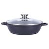 Orion GRANDE 24 cm Gusseisen-Pfanne mit Deckel und Granit-Antihaftbeschichtung (2,5 l)