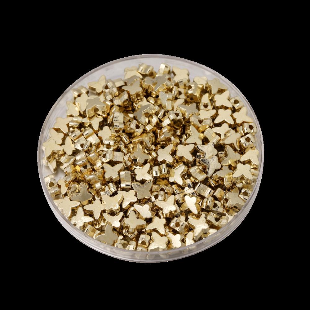 

Гальванизированные металлические бусины-разделители CCB в форме сердца, бабочки и клевера для браслетов.