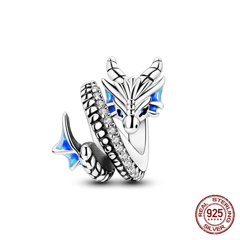 Charms Copper Chinese Dragon Series Charms Beads Fits Women'S 3Mm Original Bracelet Necklace Diy Fine Jewelry Gifts