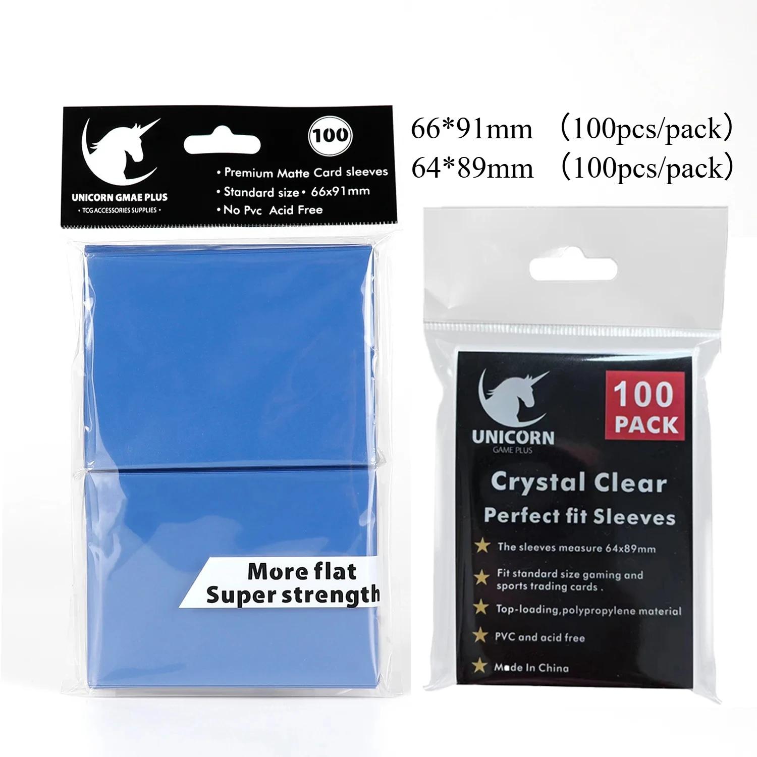 

200PCS Card Sleeves Trading Cards Double Layer Matte Standard Size Card Sleeves for Pokemon MTG Baseball Sport Card Board Game синій