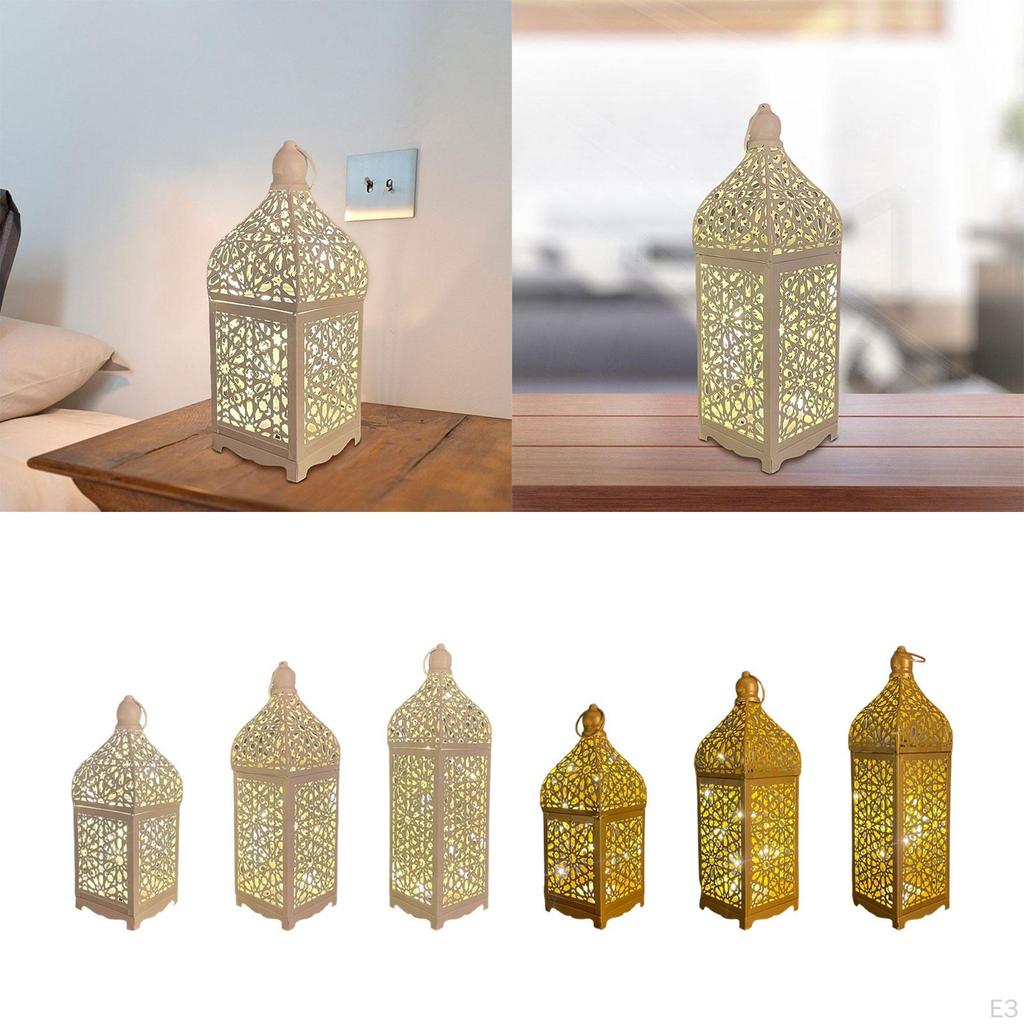 Portable Candle Lantern Home Decor with LED Fairy Lights Hanging