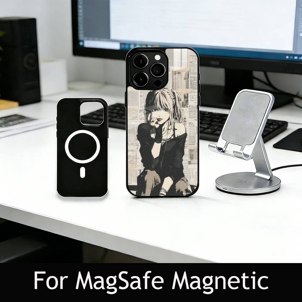 Misa Amane Phone Case For iPhone17,16,15,14,13,12,11 Plus,Pro Magnetic For Magsafe Wireless Charging