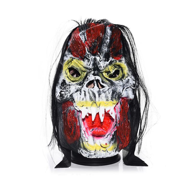 Horror Skeleton Ghost Mask Headwear Halloween Masquerade Costume Latex Props