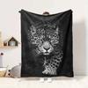 Jaguar Print Flannel Blanket Throw Blanket Soft Warm Sofa Bed Camping Car Home Decor Unique Christmas Gift C9302457