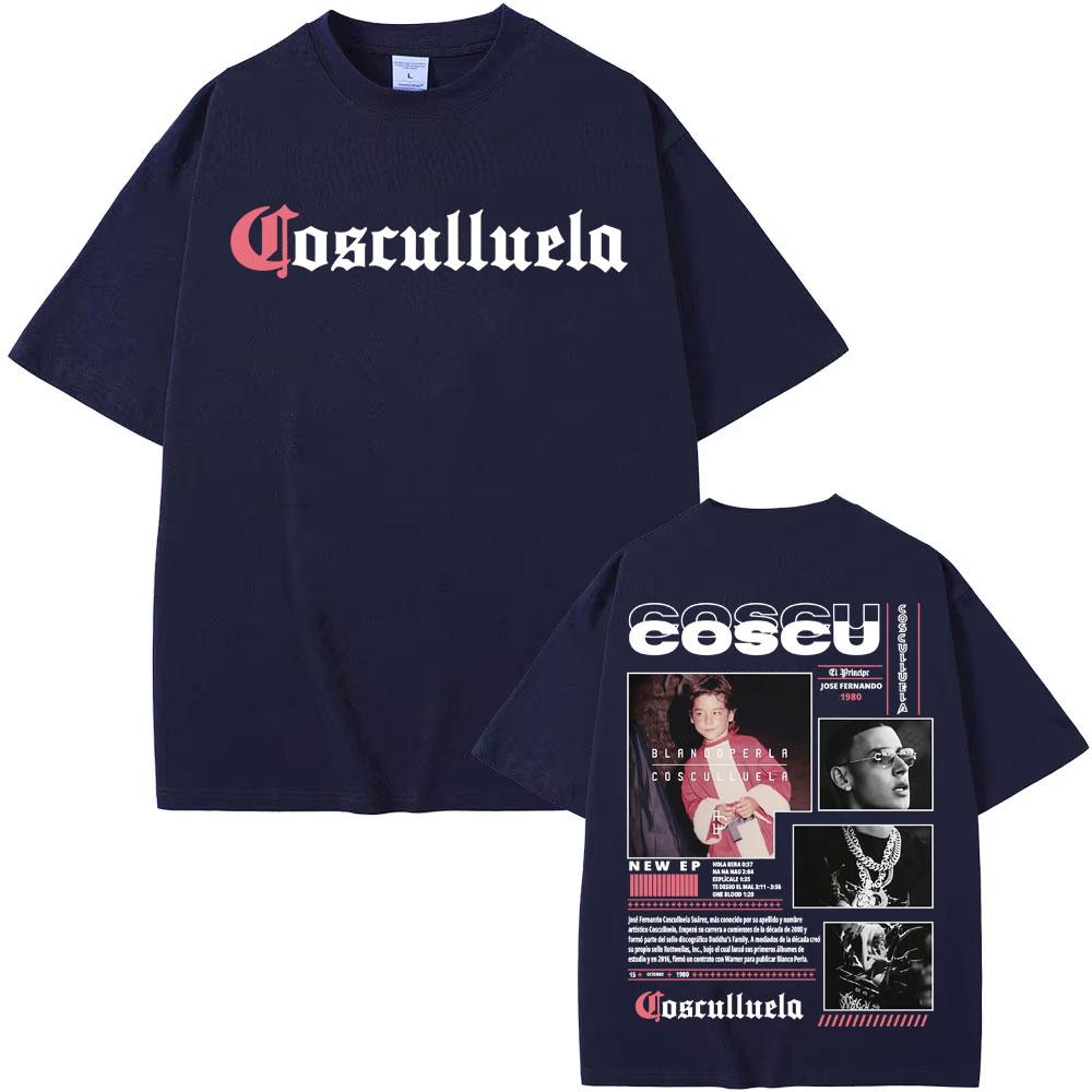 2025-26 Blanooperla Cosculluela Album Tour Merch T-Shirt Men's Gothic Fashion Vintage T-Shirt Extra Large Short Sleeve