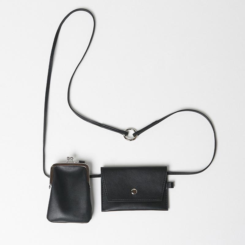 

Fashion Brand Design Belt Bag Niche Design Motorcycle Chest Bag Solid Color Mini Clip Bag Multifunctional Popular Crossbody Bags чёрный