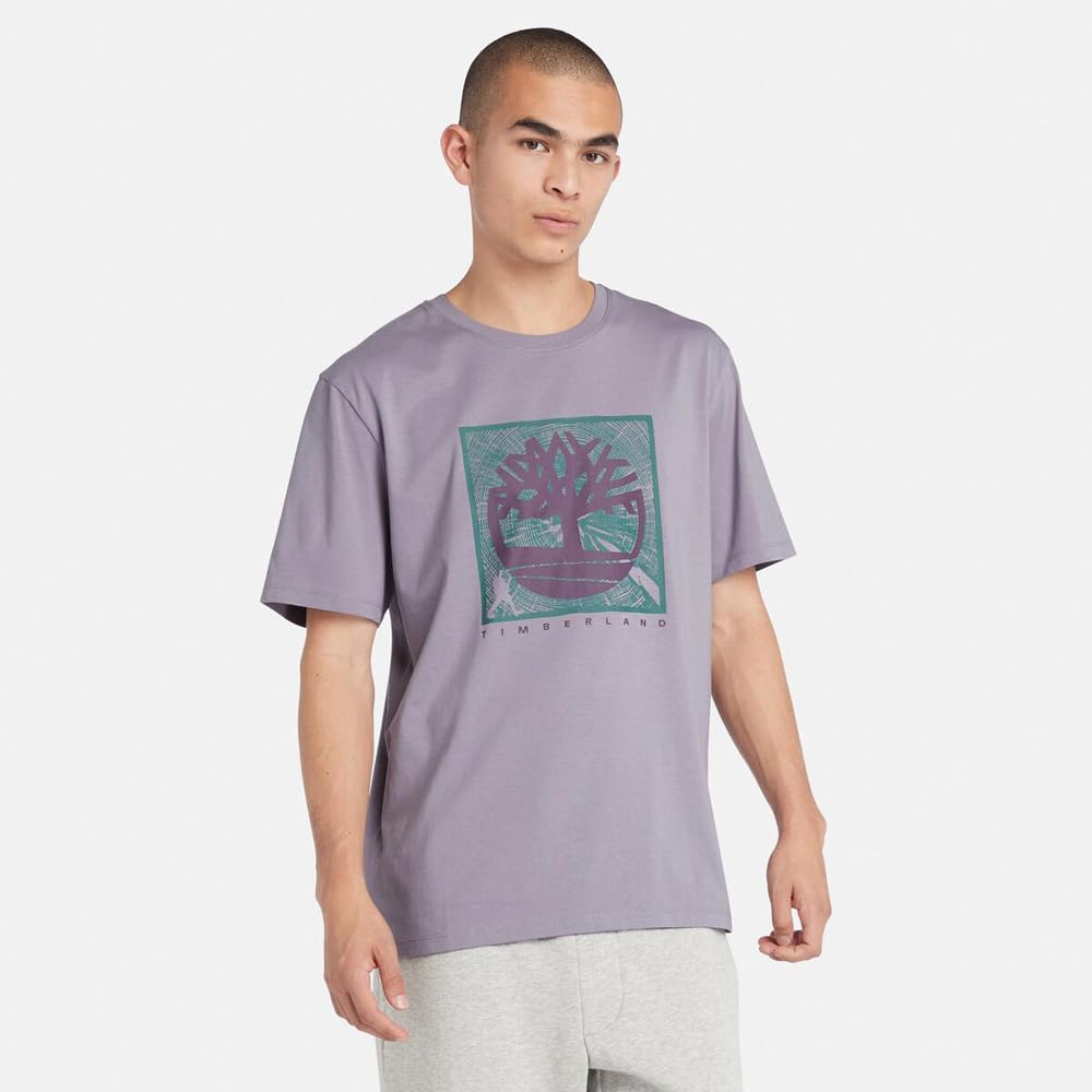 Timberland Men's Short Sleeve Graphic T-Shirt, Purple Ash, Size XS, TB0A431FEG71