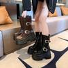 Fashion High Quality Women's Boots 2024 New Waterproof Non-slip Platform Female Footwear Fashion Versatile High-heeled Mid-calf Boots