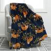 Cartoon Sloth Flannel Throw Blanket Cute Wild Animals Lazy Sloth Blanket for Bed Sofa Couch Warm Lightweight Super Soft Blanket