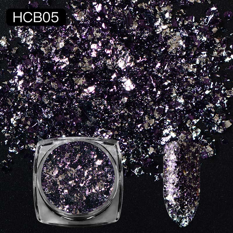 Mtssii 1Box Chameleon Magic Glitter Shinning Powder Manicure Dust Irregular Nail Art Decoration