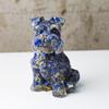 Crystal Obsidian Yellow Quartz Snow Snautery Dog Figurine For Home Decor And Gift Giving