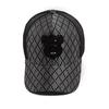 R Embroidered Plaid Leather Patch Baseball Cap - Unisex Mesh Sun Hat for Summer Casual & Hip Hop Style