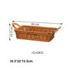 Portable Handwoven Bread Storage Basket Double Handle 6 Styles Fruit Tray Sundries Organizer Breathable Outdoor Picnic Basket