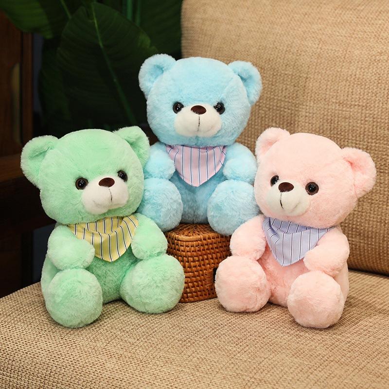 Niedliches sitzendes Teddybär-Plüschtier, niedliche Bären-Umarmungs-Bärenpuppe, Kinderbegleiter und Trost-Handpuppe