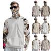 Sweat à capuche léger protection solaire avec cache-visage intégré Manches longues Rashguard pour activités de plein air avec capuche et tissu respirant