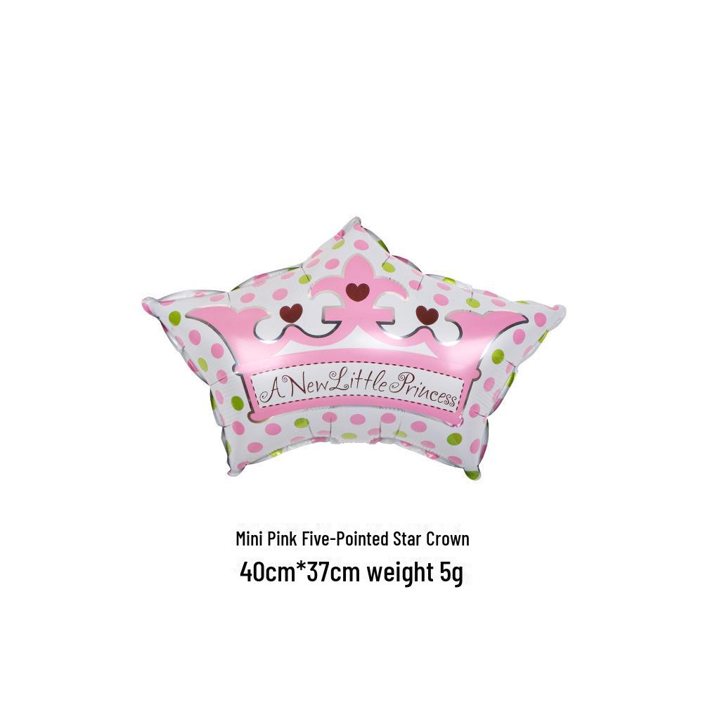 Gold Crown Balloon Set - Large, Medium, and Small Sizes for Birthday Decoration