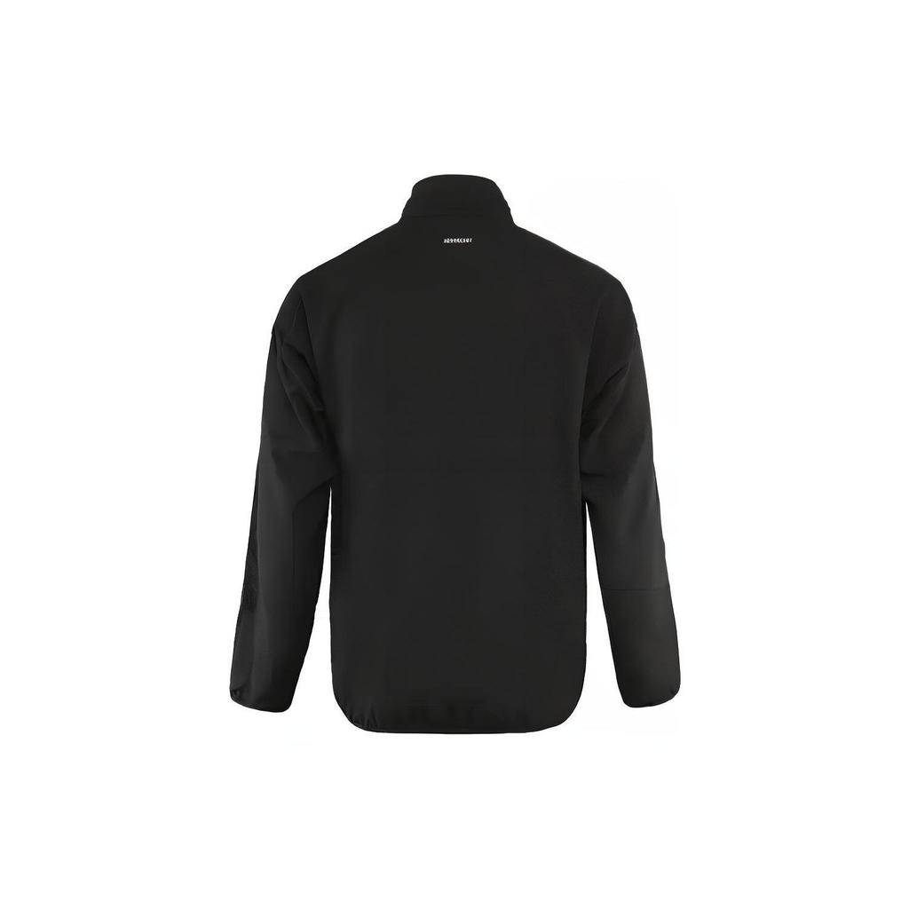 Adidas Vintage Sports Stand Collar Jacket Casual High Neck Long Sleeve Jacket Men Jacket Black GN0819