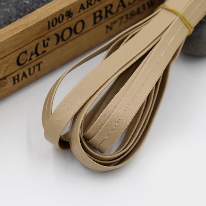 3 Metri Similpelle PU Nastro Sbieco 10mm Cucito Piping DIY Artigianato Patchwork Tappezzeria Tessile Nastro PU Guarnizione