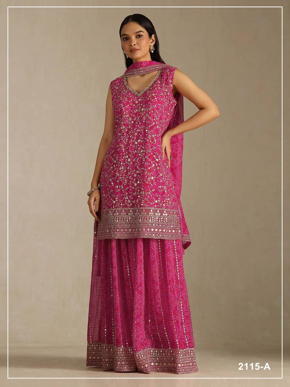 Desigenr Paksiatni Bollywood Palazzo Suit Indian Wedding Wear Salwar Kameez Unstitched