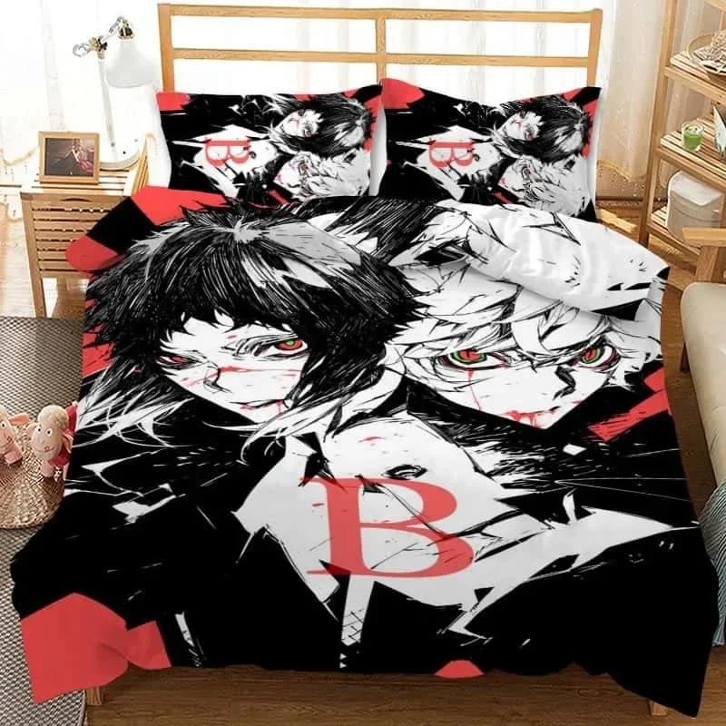 Cartoon Duvet Cover Set Bungo Stray Dogs Tales Of The Lost Bedding Set Comforter Duvet Cover Pillowcase Queen King Home Textiles