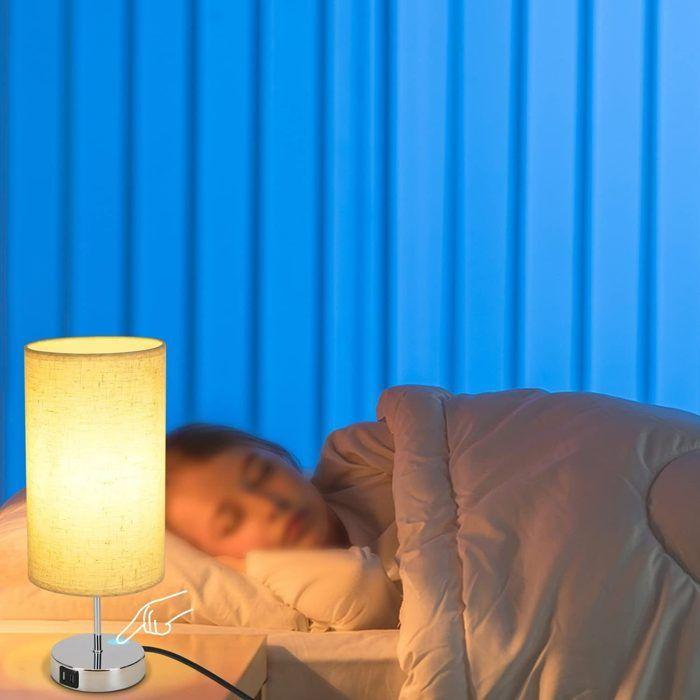 NETTLIFE Lampe de table - 3 ampoules, culot G9, abat-jour en verre blanc, structure métallique, diamètre 48 cm