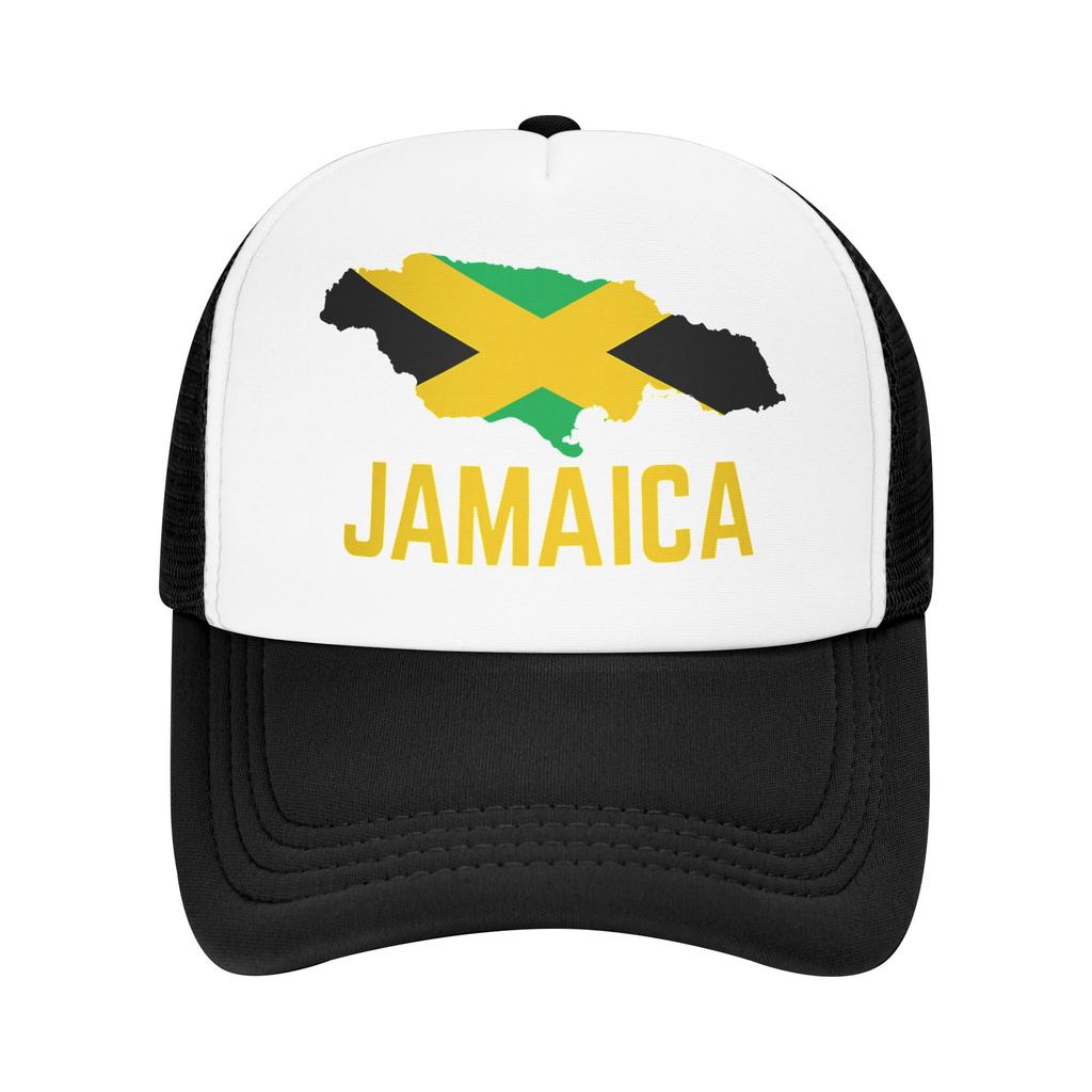Jamaica Flag Jamaican Mesh Baseball Cap Adult Casual Sun Hat  Dad Hat Adjustable Polyester Sun Caps Summer Trucker Hats
