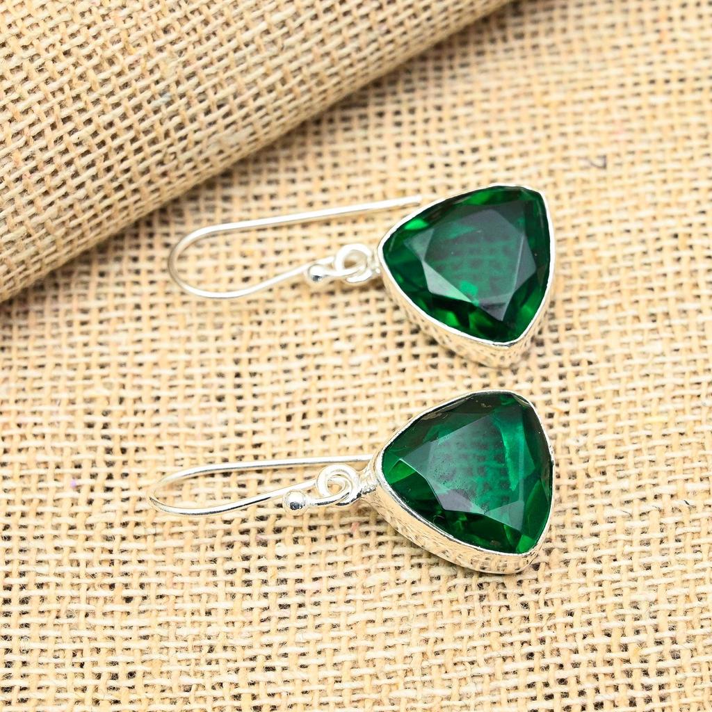 Chrom Diopsid Edelstein handgefertigt 925 Sterling Silber Schmuck Ohrringe für Frauen
