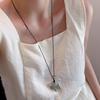 New Funny Smooth Surface Metallic Cartoon Horse Flower Pendant Necklaces for Women Long Adjustable Wax Rope Chain Chokers