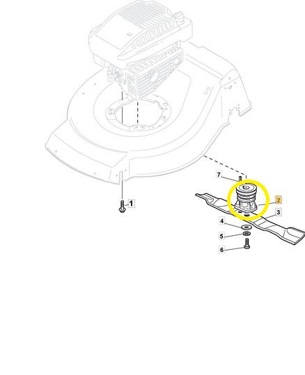 Stiga Alpina Grasmaaier Mesnaafhouder 22,2 mm Origineel