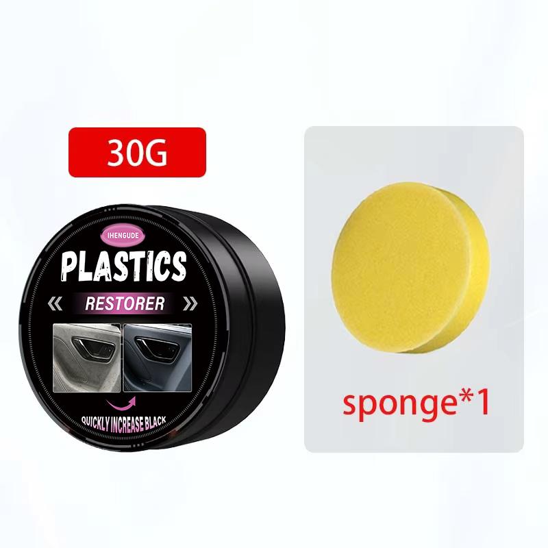 Car Plastic Restorer, Black Gloss Restorer, Paint Surface Leather Plastic Repair Polishing Wax, Car Coating Renovation Interior Care Paste