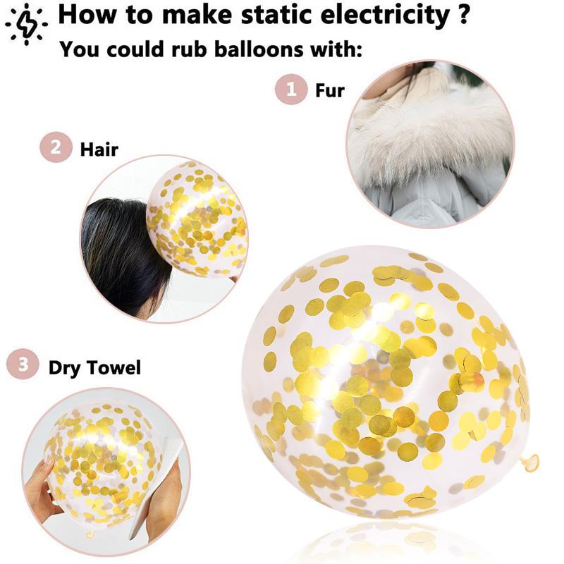 5/10/15pcs Gold Confetti Latex Balloons Glitter Clear Transparent Helium Balloon Wedding Baby Shower Birthday Party Decorations