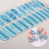 Tiras de Esmalte com Glitter com Lixa Fácil de Aplicar Remover Autoadesivas Unha Inteira Feminina Adesivo para Unhas Manicure Caseira Decoração DIY Nail Art Wrap