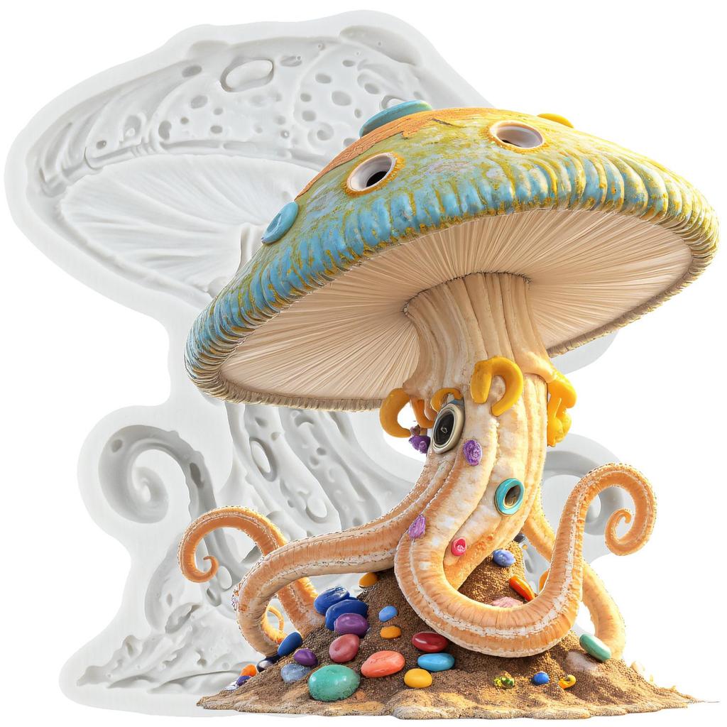 Mushroom Silicone Molds Mushroom Fondant Mold Cake Decorating Tools Cupcake Topper Candy Chocolate Gumpaste Mold