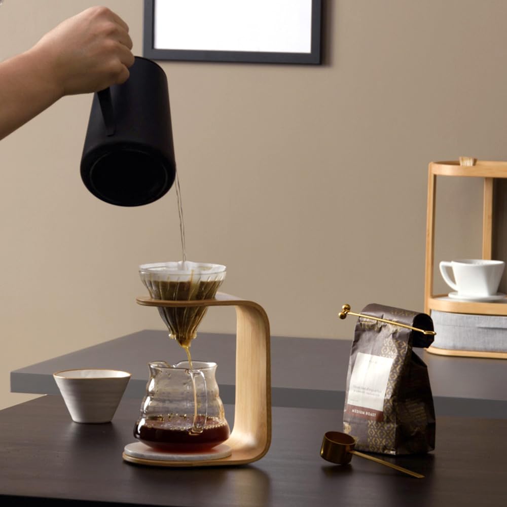 GUDEE TRIVI Coffee Drip Stand, 1-4 Cups, Bamboo, GudeeLife
