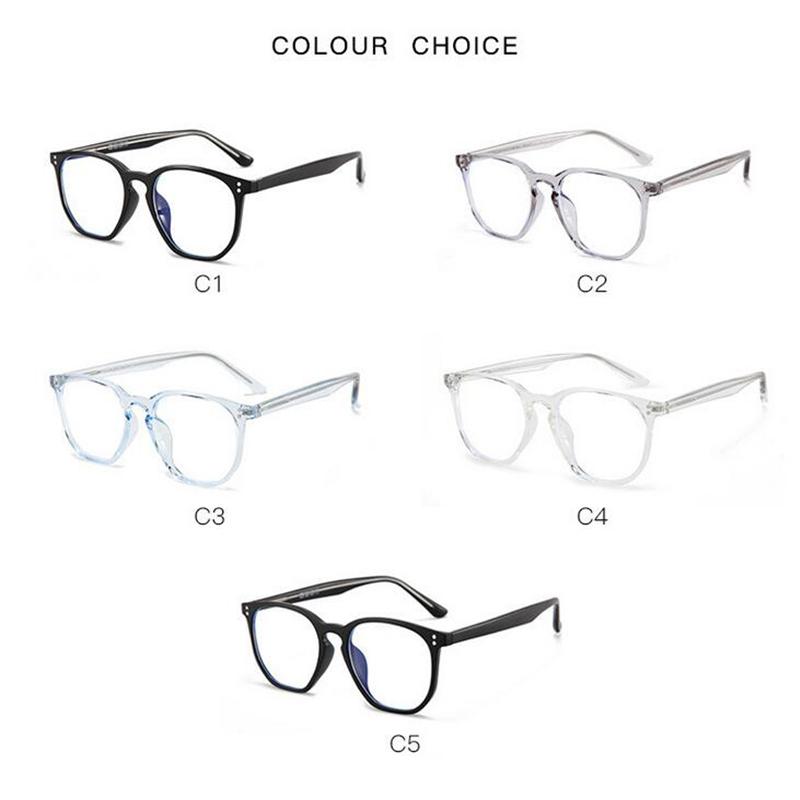 Polygon TR90 Anti Blue Light Myopia Spectacles Retro Rice Nail Frame Protective Eye Prescription Eyeglasses 0 -0.5 -0.75 To -6