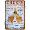 Retro Drink Plaque Art  Beer Wine  Whiskey Decor for Bars  Man Caves