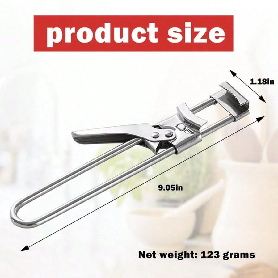 Adjustable Multifunctional Stainless Steel Can Opener, Master Jar And Bottle Opener, Kitchen Gadgets Tight Grip Lid Opener, Kitchen Essential