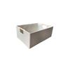 Sturdy Fabric Storage Bin With Reinforced Bottom Wooden Handles for Bedroom Office