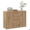 VidaXL Buffet chêne artisanal 88x30x64 cm bois d'ingénierie, meuble de rangement, meuble de rangement de cuisine, meuble de 855893
