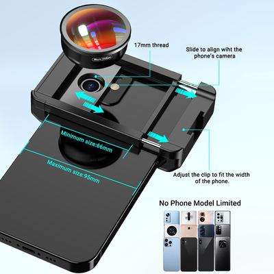 APEXEL Mobiele Telefoon 100mm Macro Lens 10X + CPL Filter Kit met Universele Telefoonclip Opbergdoos Vervanging voor iPhone 14/13/12/