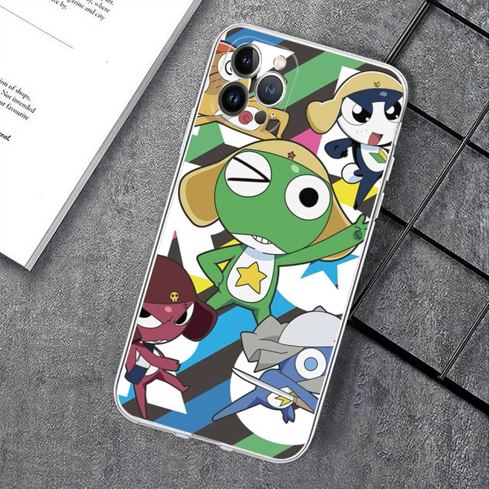 Keroro Frog Cool Gunsou Sergeant Phone Case For IPhone 17 16 15 14 13 12 11 Pro XS Max Plus Soft Silicone Cover