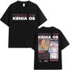 Singer Kenia Os Pink Aura Album 2025 T Shirt Men Women Trendy Vintage Harajuku TShirt Oversized Cotton Y2k Tshirts Streetwear