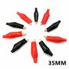 10pcs/lot 28MM Metal Alligator Clip S4 Crocodile Electrical Clamp for Testing Probe Meter Black Red Dropshipping