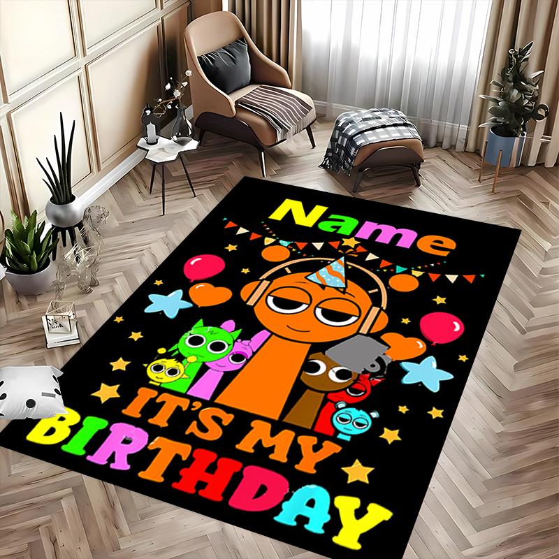 Custom personalization Sprunki themed Area Rug - Perfect For Kitchen, Bathroom,Laundry Room Decor Large Size Available,Gift All Seasons