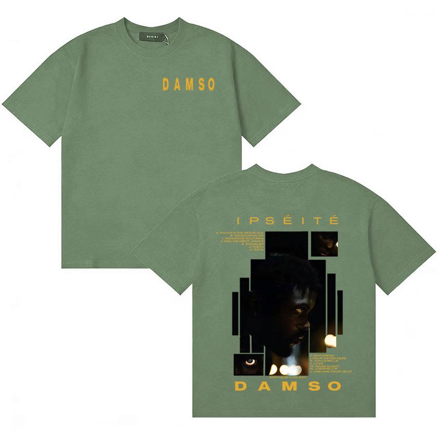 Singer Damso 2025 Ipseite Album Merch Tshrit Fashion Classic Short Sleeve Tee Shirt Unisexs Women Casual Streetwear Summer Clothing