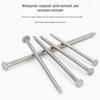 304 Stainless Steel Round Head Carpenter Nails - Available in 5/8, 1, 2, 3, 4, 5, and 6 inch sizes.