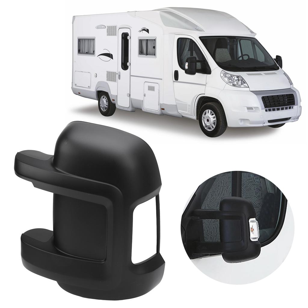 Door Mirror Cover Rearview Mirror Cover  Protective High Strength Side Mirror Cover Trim for Ducato 250 2006 and After Black