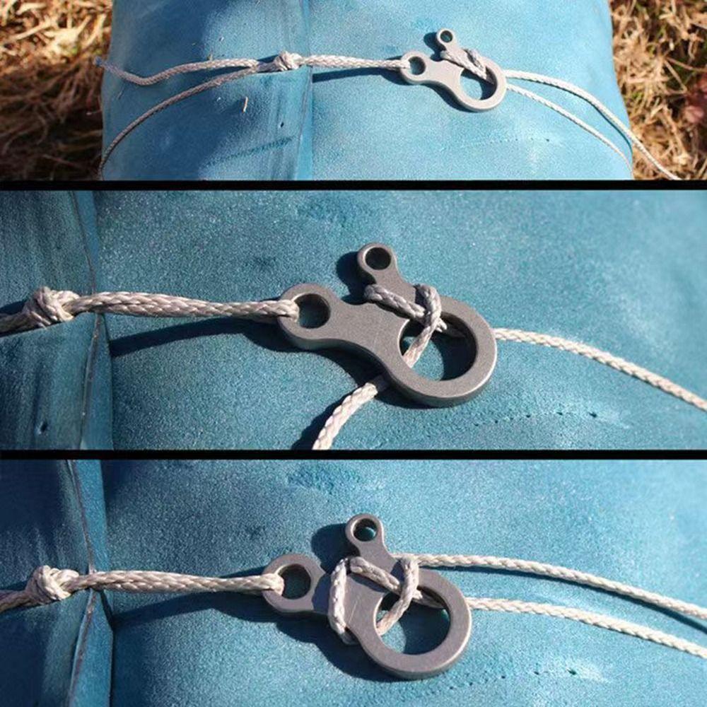 High Quality Titanium Alloy Rope Buckle 52*36mm Resistance Regulator Buckle  Knotting Tool