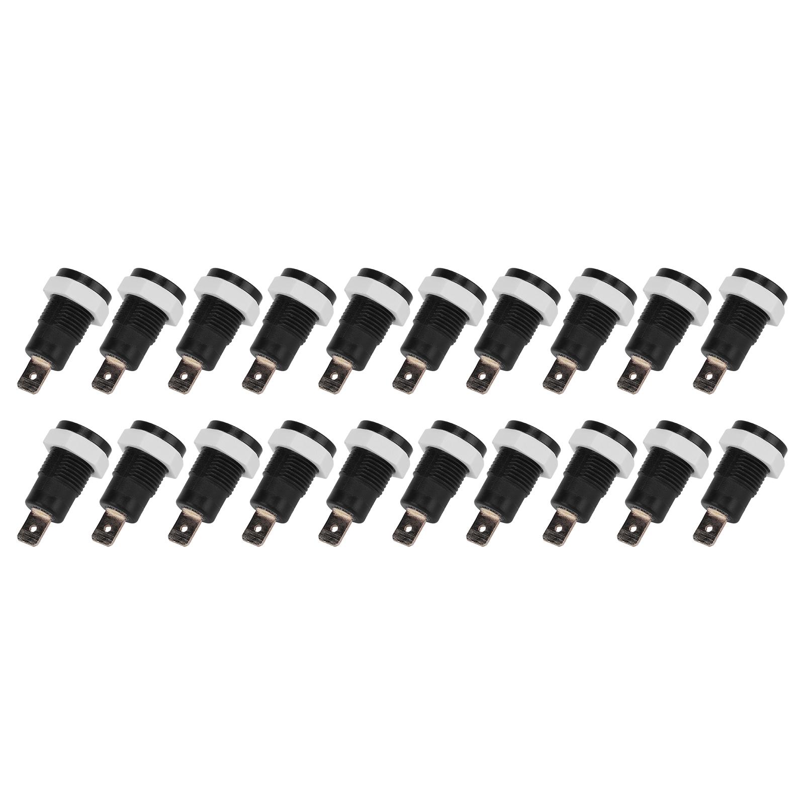 

20Pcs Set Banana Socket Female Connector 4mm 0.16in Brass Terminal Stable Current for Ships RVs TrucksBlack чорний